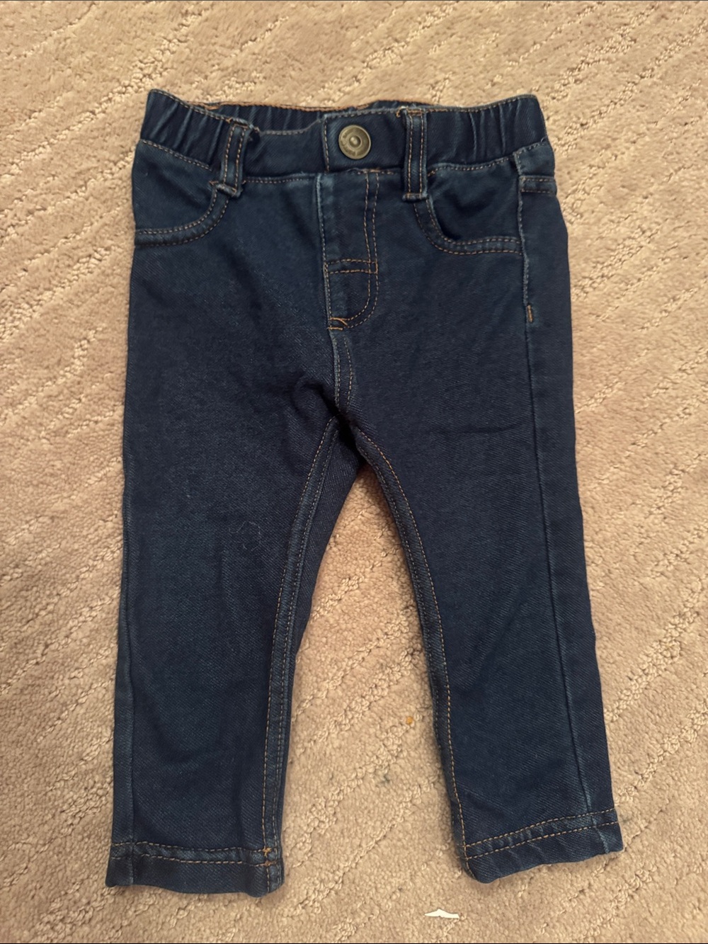 H&M Dark Blue Stretch Denim-Look Leggings for Kids